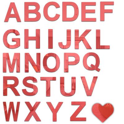 China WALL STICKER 26 English Letters Early Education Combination Creative Stickers Reflect Wall Stickers for sale