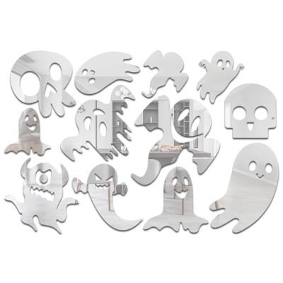 China WALL STICKER Mirror Paste Home Wall Ghost Mirror Sticker Decoration Wall Acrylic Paste for sale