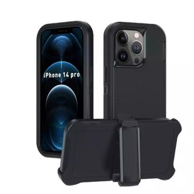 China Shockproof Heavy Duty Hard Shockproof Protector Armor Case Cover For Iphone 14 Series Tpu+hard Pc Phone Case for sale