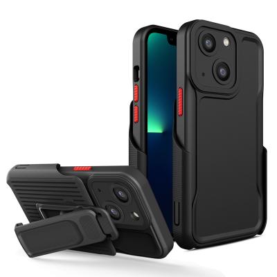 China Shockproof New Outdoor Sports Phone Cover for iPhone 14 Shockproof Phone Case 360 Rotary Back Clip Bracket Phone Case for iPhone 14 Pro for sale