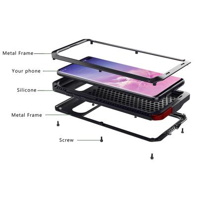 China Full Cover Silicone Metal Waterproof Phone Case for Samsung S10/S10 Plus High Quality Phone Cover AB-PC23 for sale