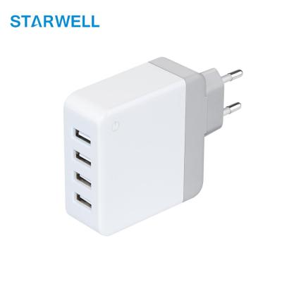 China 5V 8A Small Home Appliance Universal 4 Multi-port Wall Charger For iPhone iPad Battery for sale