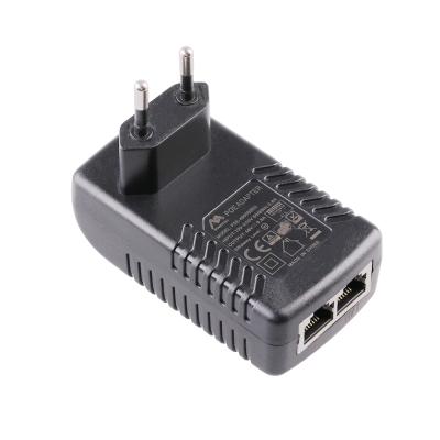 China LED Light CCTV Camera 100-240Vac 24V 1A 24W POE Adapter Wall Socket Power Adapter US/EU/UK/AU POE for sale