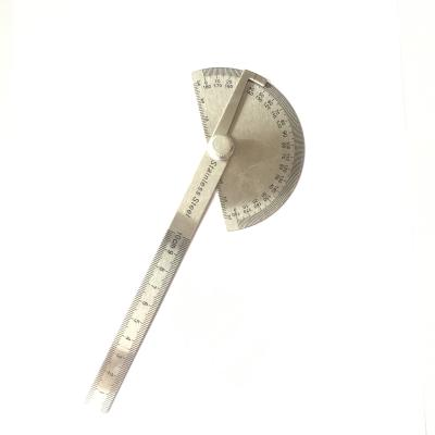 China 180 Degree Precision Protractor Stainless Steel Angle Finder Arm Ruler Tool Measuring Protractor for sale