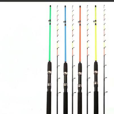 China 2 Section Lightweight Solid Fiberglass Transparent Fiberglass Spinning Rod for sale