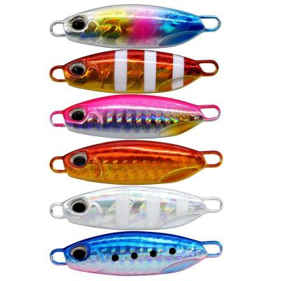 China 10g 15g 20g 25g 30g 40g 60g Realistic Saltwater Deap Saltwater Fish Lure Slim Metal Fish Jig Lure for sale