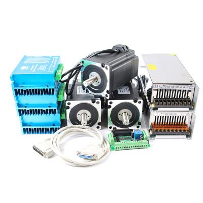 China CNC Router Kit 3axis +3pcs HSD86 6a Stepper Motor Driver + Nema34 Motor Servo 86hs115 + Interface Board+ Power Supply Nema 34 Closed Loop Stepper Motor Kits for sale