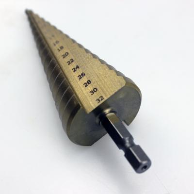 China Nonferrous Metal China Manufacturer Spiral Groove Step Drill Bit Pagoda Set for sale