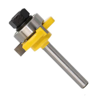 China Metal Drilling 2pcs/set 12mm Shank Tongue And Groove Router Bit Set Tenon Cutter for sale