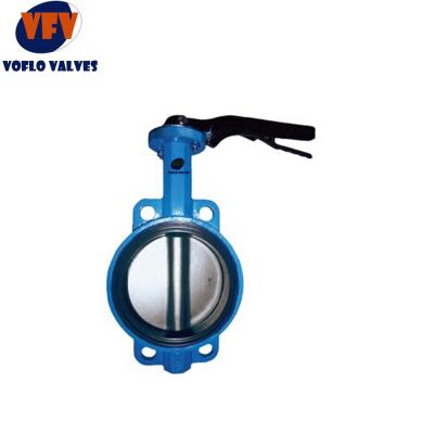 China Long life time dn150 general acid resistant wafer butterfly valve for sale