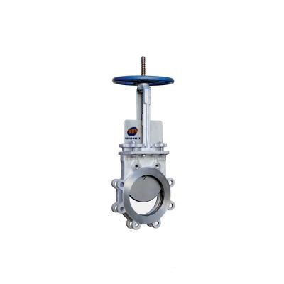 China General PN10 Handwheel Operation Stainless Steel Wafer Knife DN500 Two Way Gate Valve for sale