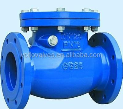 China General Cast Iron Double Flange Non Return Swing Check Valve for sale