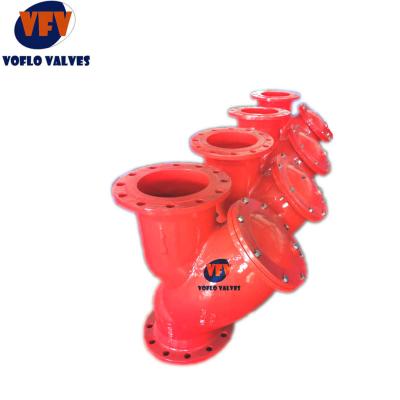 China General SS304 Paint Screen DIN3202 Ductile Iron Body Epoxy Coating Y-Strainer PN16 for sale