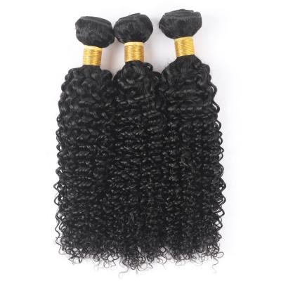 China 7A Curly Kinky Curly Kinky Curly Hair Non Remy Hair Bundles Kinky Curly 100 Human Hair Extensions Natural Blacken for sale