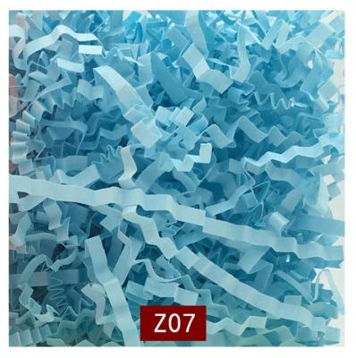 China Recycled Materials Degradable Blue Decorative Ply Shredded Paper Filler or Raffia Paper Filler for sale