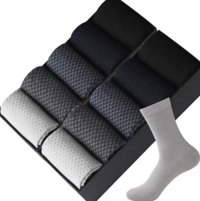 China New Black Breathable Deodorant Breathable Men's Bamboo Fiber Socks Custom LOGO Dress Work Socks Bamboo Black for sale