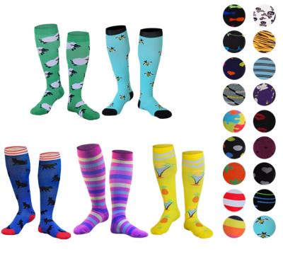 China New Design Knee High Women Men Athletic Medical Nurse Custom Compression Socks for sale