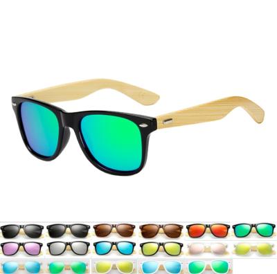 China Customized retro fashion colorful wood bamboo UV400 sunglasses polarizied for men women 1501 for sale