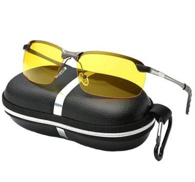 China New Alloy Night Polarized Vision Sunglasses Men Fashion Sun Glasses Driving Sunglass for sale