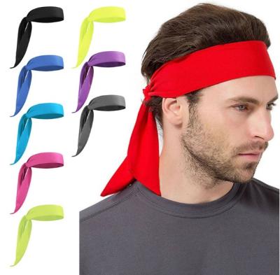 China Men's Soft Women's Head Tie Headband Outdoor Sports Headband Sweat Band Hair Band Custom Logo for sale