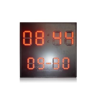 China Railway Station Good Quality Digital Readout Pendulum Led Display Led Clock Of Lead Time And Temperature Signs for sale