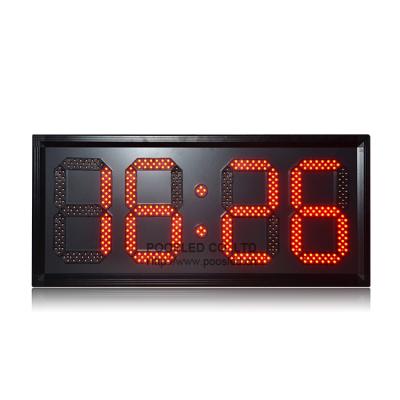 China Station Good Quality Red Digit Big Digital Led Pendulum 10inch Outdoor Digit Led Timer Display 7 Segment Led Wall Clock for sale