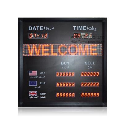 China Bank Hot Selling Exchange Rate Board / Electronic Exchange Rate Display /led Exchange Rate Board for sale