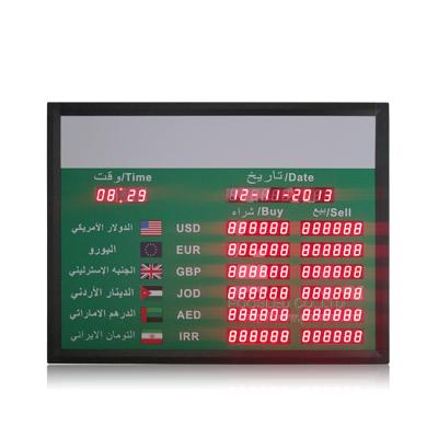 China Bank led currency display board indoor bank exchange rate led board for indoor bank bank exchange rate display for sale