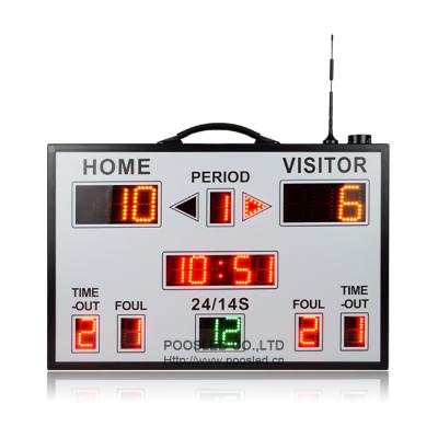 China Hot sale LED sports games mini electronic basketball scoreboard led digital sports scoreboard with shotclock for sale