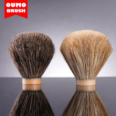 China Shaving Brush Low MOQ OUMO High Quality Natural Horse Hair Knot Customized Shaving Brush Knot for sale