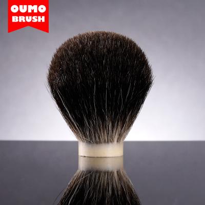 China OUMO Shaving Brush BRUSH - Customers Super High Density Black Badger Hair Cheapest Price Low MOQ Shaving Brush Knot for sale