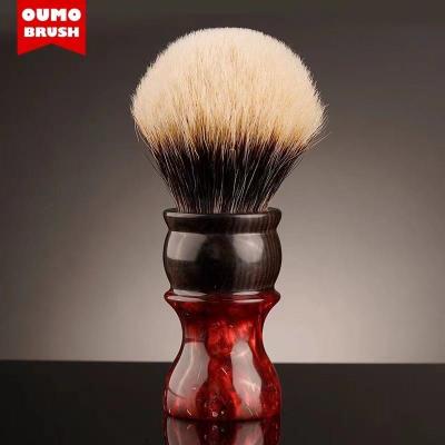 China Shaving brush OUMO BRUSH -100% hand made factory direct supply sandalwood mixed resin shaving brush handle high quality serires handle for sale