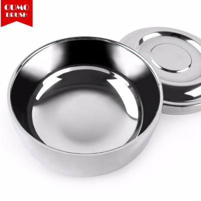 China Men Personal Care OUMO Shaving Bowls Metal With Lids For Stainless Steel Shaving Bowl for sale