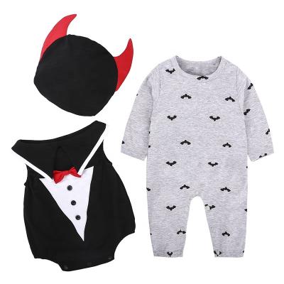 China 100% Cotton Fancy Ball Cosplay Costume Baby Boy Romper Jumpsuit Kids Hooded Party Clothes Custom Halloween Clothes Kids for sale