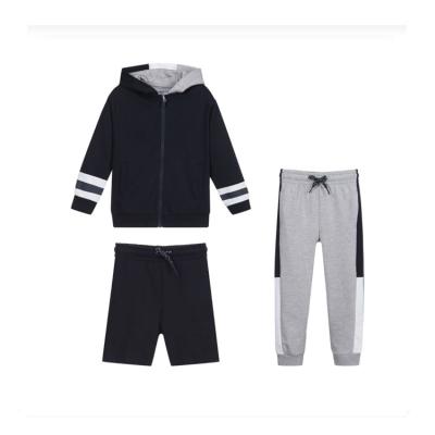 China Casual 3Piece Stripe Set Custom Designer Winter Kids Tracksuits Kids for sale