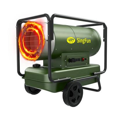 China Custom Industrial 40KW 12V Hotels Diesel Fuel Air Kerosene Heaters Industrial With Wheels for sale