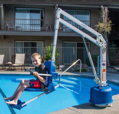 China Swimming Pool Lift Work In Water Stainless Steel Swimming Pool Lift For Home Swimming Pool Use ADPL06 for sale