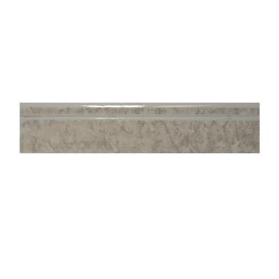 China Modern Dark Gray Exterior Wall Glossy Skirting Ceramic Tile for sale