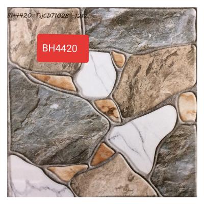 China Foshan Stone Ceramic Tile 400x400mm Rustic Outdoor Garden Balcony Tiles Floor Ceramic Paving Tiles for sale