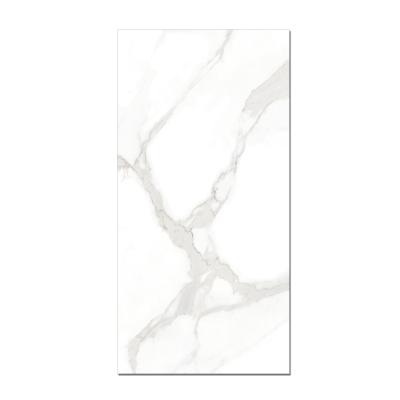 China Glazed Tiles Interior Decoration Living Room Metallic White Crack Polished Glazed Marble Wall Tile for sale