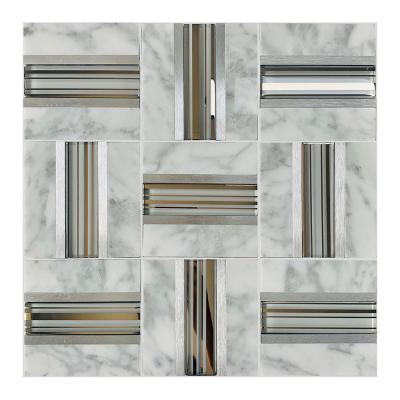 China Luxury Parquet 8mm Mosaic Art Wall Tile Backsplash Kitchen Mosaic Display for sale