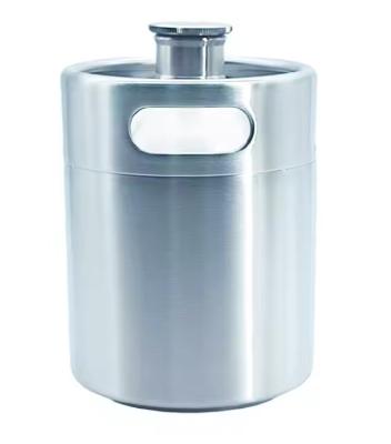 China Custom Logo Electro Corrosion Printing 2l 3.6l 4l SUS304 Portable Stainless Steel Beer Keg for sale