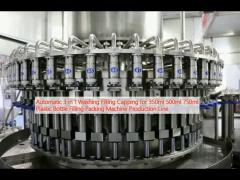 Automatic 3 in 1 Washing Filling Capping for 350ml 500ml 750ml Plastic Bottle Filling Packing Machine Production Line