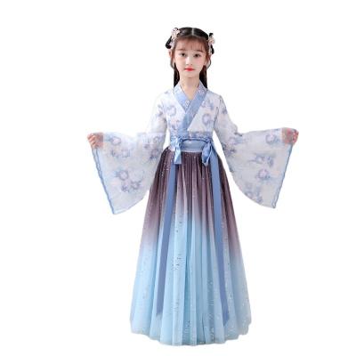 China Breathable Wholesale Girl Clothing Hanfu Children Performance Costume Clothes Hanfu Traditional Chinese for sale