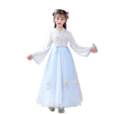 China Breathable Chinese Traditional Fabric For Kids Hanfu Fo Girls for sale