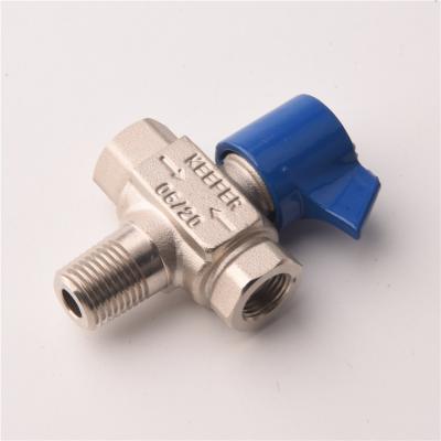 China General Hot Selling Mini Valve Iron Center Handle Handle Blue Ball Valve Valves for sale