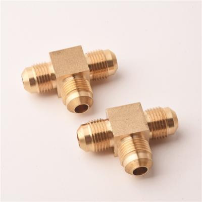 China Male Thread Brass Tee Brass Inverted Rocket Fitting For Heating And Refrigeration for sale