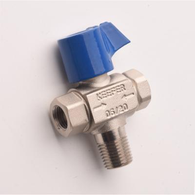 China General Female Thread High Quality Blue Brass Gas Valve Handle Factory Brass Ball Valve for sale