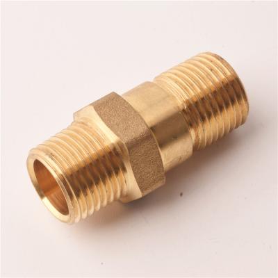 China Hex Nipple Pipe Fitting Adapter Brass Reducing Male Coupling for sale