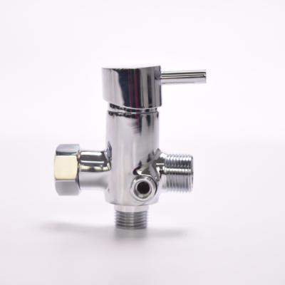 China High Efficiency Brass Chrome Bidet Sprayer Three Way Cold And Hot Water Mixing Valve Set for sale